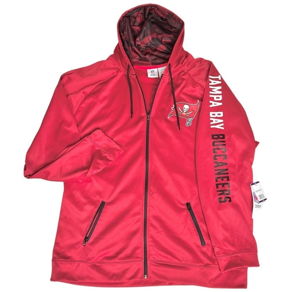 NEW Tampa Bay Buccaneers NFL Hoodie Bucs Zip Fleece Jacket Game Day NWT 2XL XXL - Picture 1 of 9